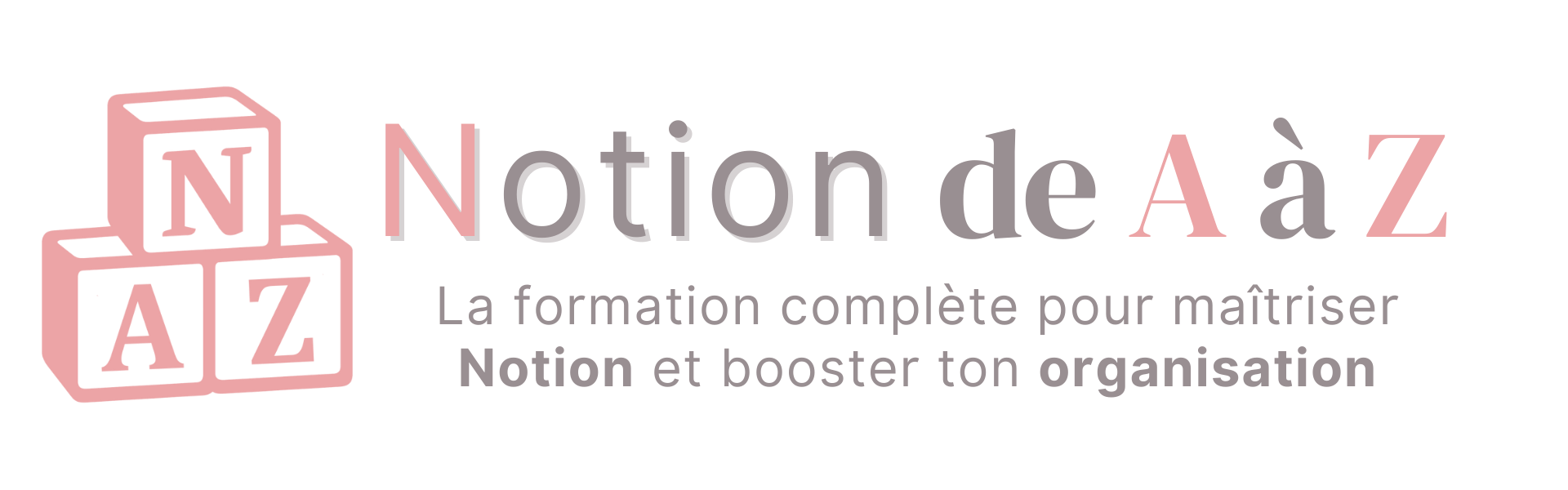 Formation Notion de A à Z – Logo et texte horizontal Formation Notion de A à Z - Logo et texte horizontal