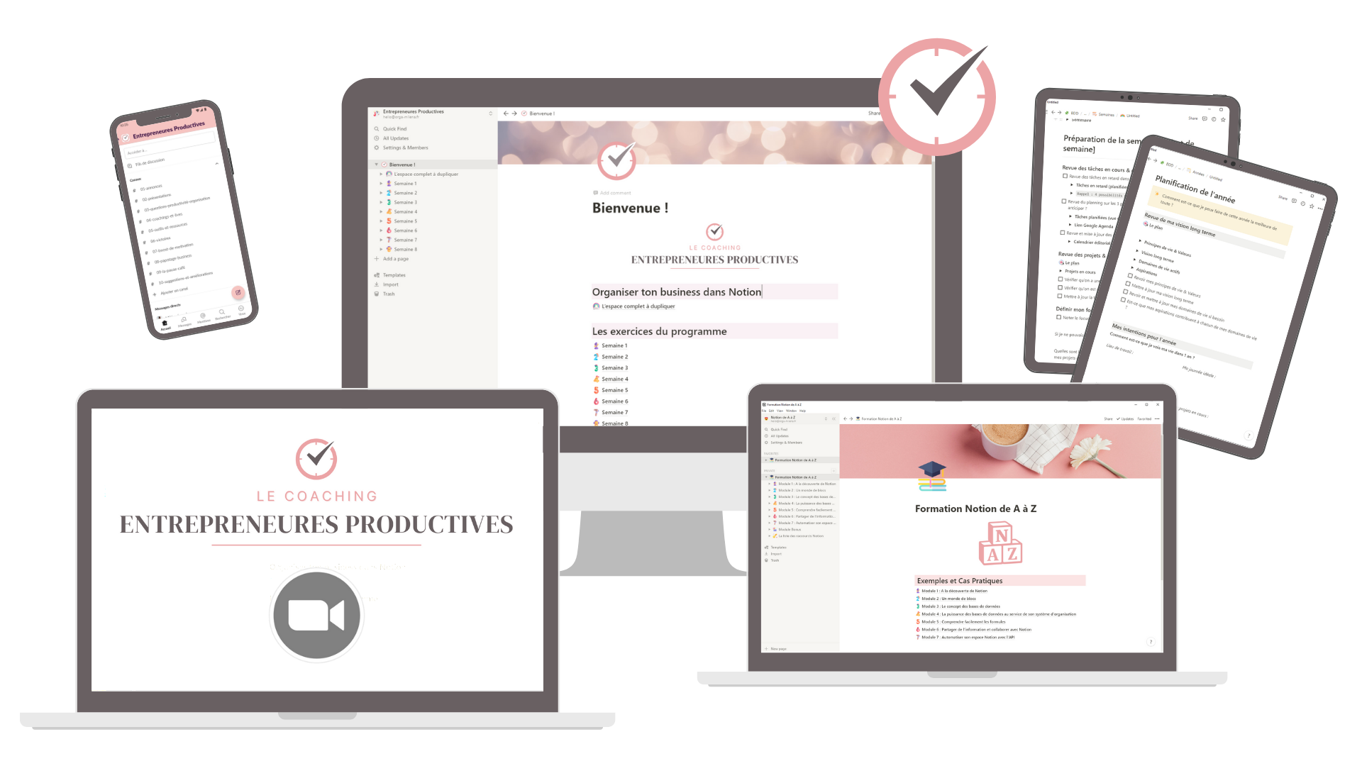 Entrepreneures Productives – Mockup Contenu