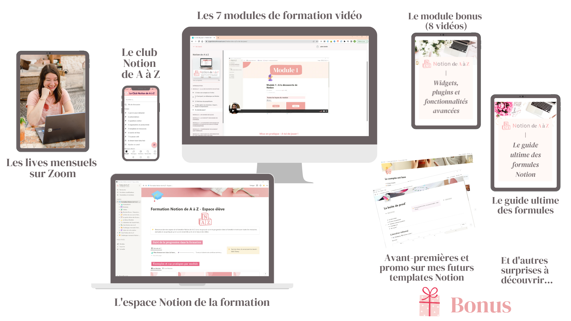 Formation Notion de A à Z – Mockup Page de Vente V2