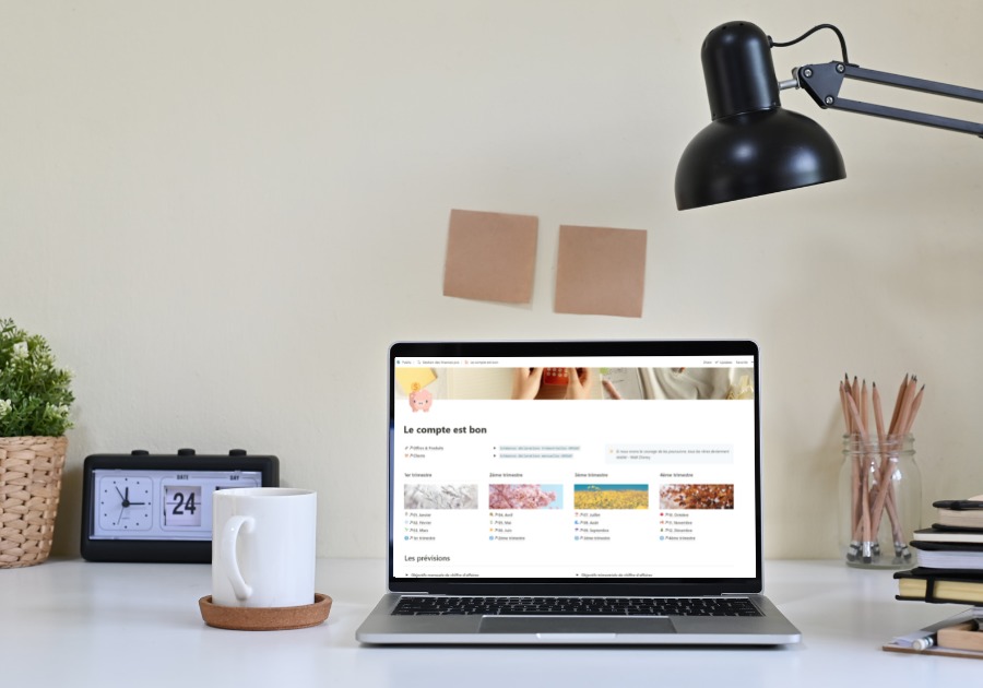Template Notion – Le compte est bon – Visuel Page Vente Podia